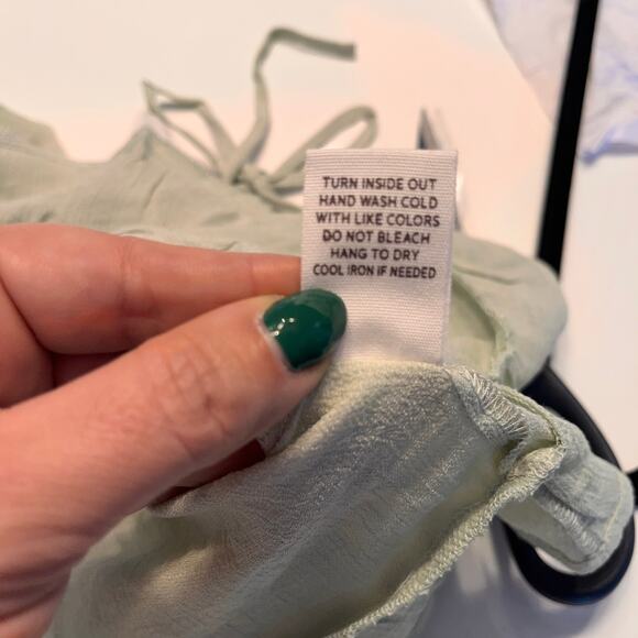 NWT Blu Pepper Light Sage Ruffle Tiered Top Bralette Size Small - Picture 9 of 11